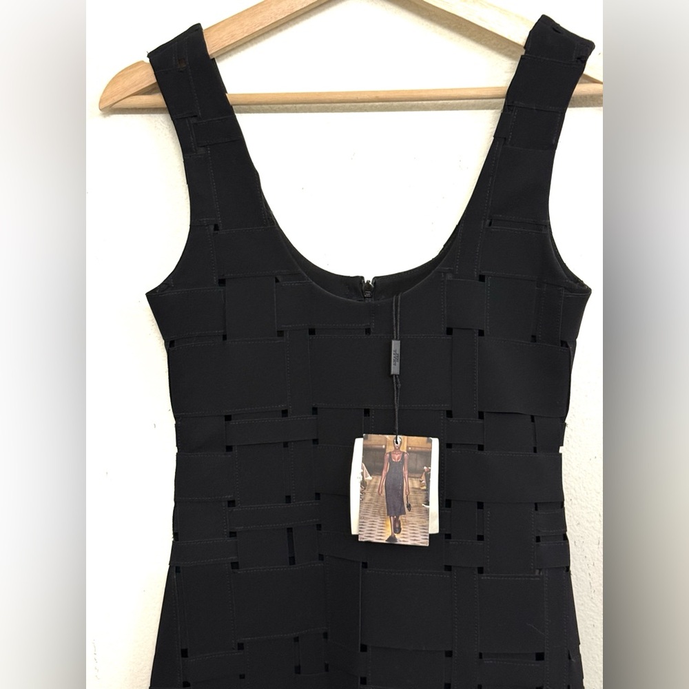 NWT A.W.A.K.E MODE The Weaved Midi Tank Dress in Black Size XS - Picture 10 of 16